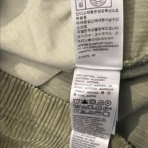 Levi's TULI CORDUROY MINI DRESS Green Size Small - Picture 13 of 15